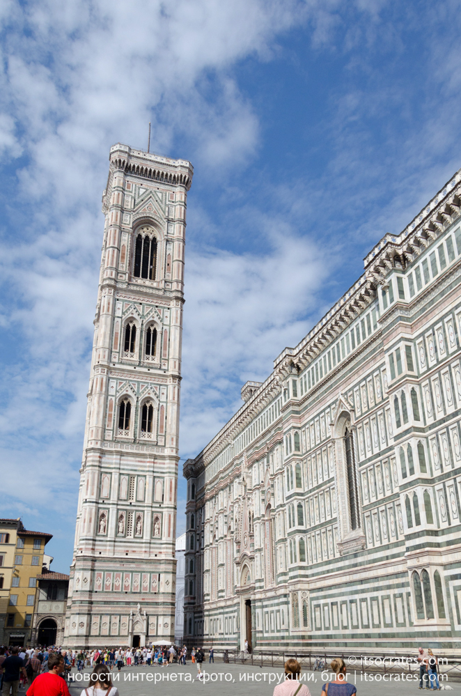 Кафедральный собор Флоренции или Дуомо во Флоренции - колокольня Джотто
