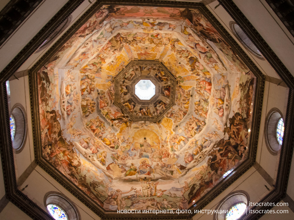 Кафедральный собор Флоренции или Дуомо во Флорнции - фрески купола Брунеллески