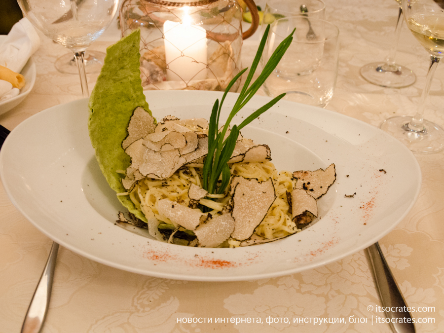 Ресторан Луиджи Гандоло в Белладжио на озере Комо - домашняя паста с трюфелем