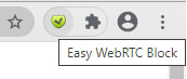 расширение Easy WebRTC Block для анонимности в Google Chrome